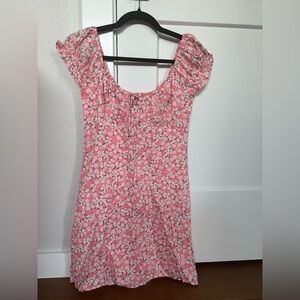 All in Favor Pink Floral Dress